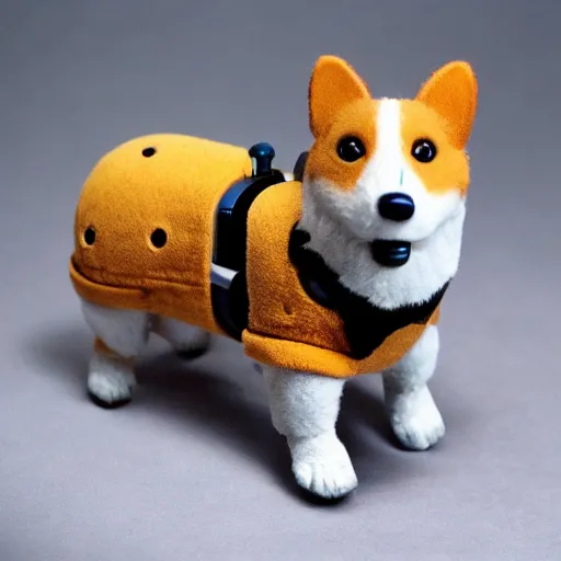 Image similar to corgi droid, star wars, cinematic, hyperrealistic, detailed