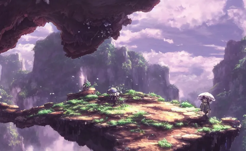 Image similar to made in abyss beautiful scenery, ultra detailed, 4k