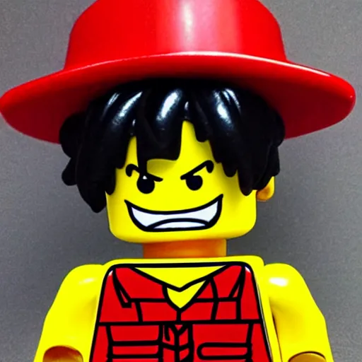 Prompt: luffy as lego