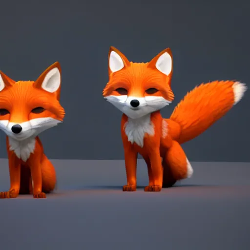 Prompt: (a first red colored fox), (a second blue colored fox) and (third orange colored fox) are at a birthday-party, isometric 3d, ultra hd, character design by Mark Ryden and Pixar and Hayao Miyazaki, unreal 5, DAZ, hyperrealistic, octane render, cosplay, RPG portrait, dynamic lighting, intricate detail, summer vibrancy, fur HDR, cinematic