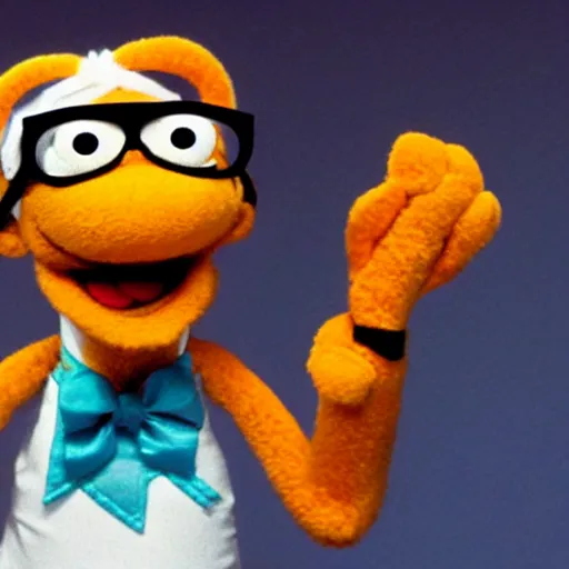 Prompt: Dexter from Dexters Laboratory depicted as a muppet