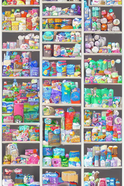 Image similar to Diaper Store overflowing with Diapers, digital art, professional illustration, highly detailed, trending on artstation