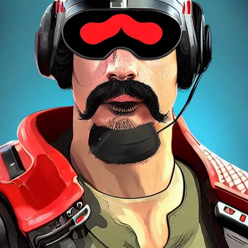 Image similar to dr disrespect as an apex legends character