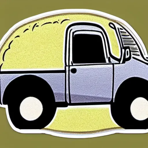 Image similar to cute sticker of an old truck