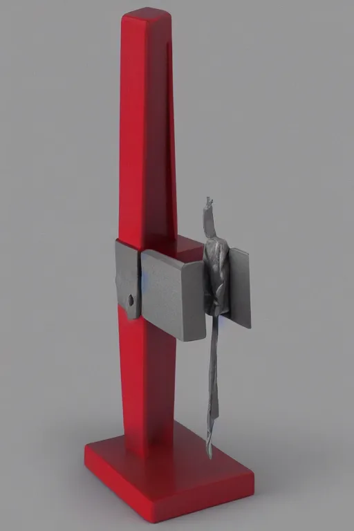 Image similar to a plastic toy guillotine, high detail product photo, trending on artstation, 8 k