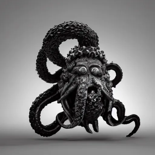 Image similar to the kraken made of smoke, octane render