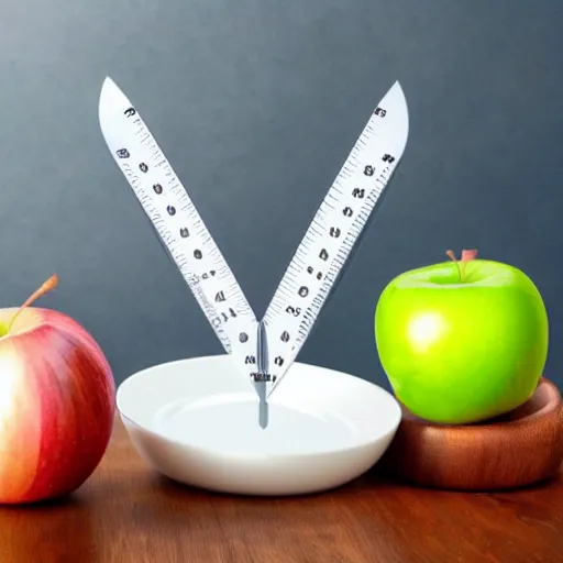 Image similar to set of balance scales with one apple in one side and one onion in the other