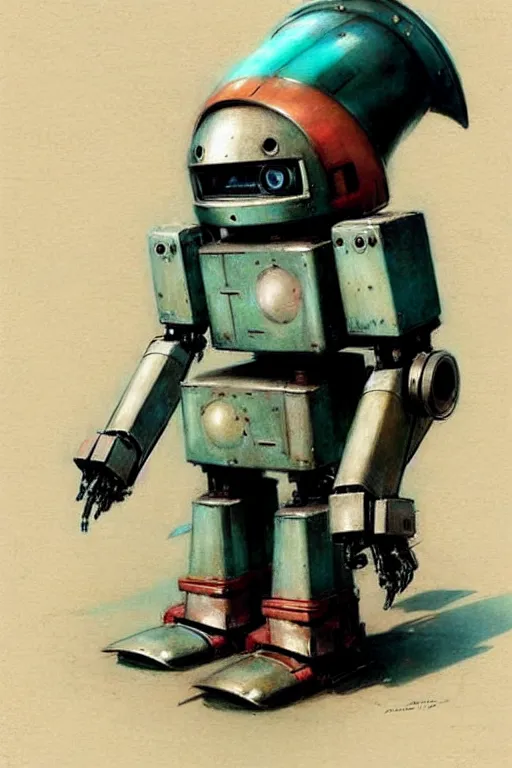 Image similar to ( ( ( ( ( 1 9 5 0 s robot knome mecha. muted colors. ) ) ) ) ) by jean - baptiste monge!!!!!!!!!!!!!!!!!!!!!!!!!!!!!!