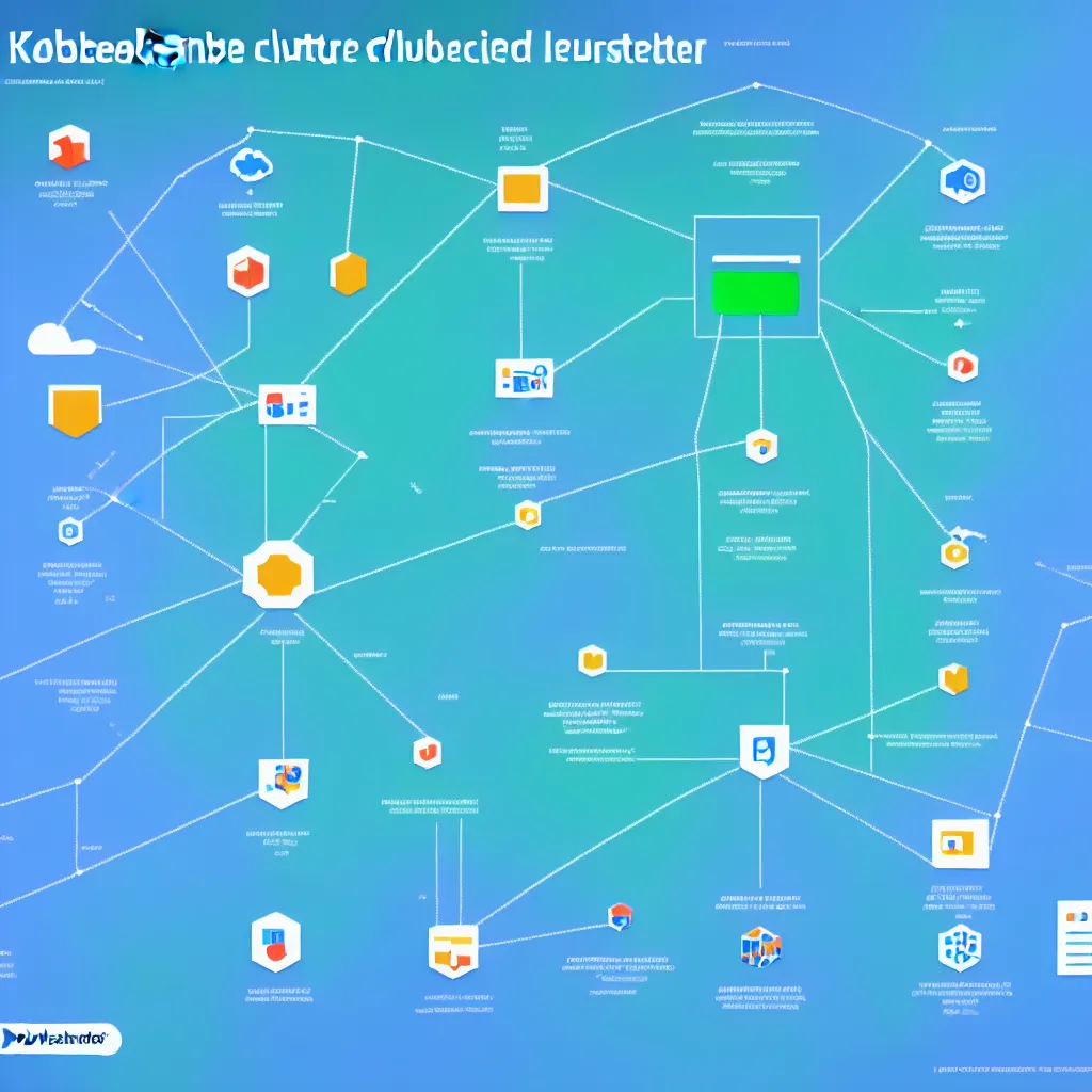 Prompt: Kubernetes cluster deployed to a secure public cloud service, trending on Artstation, by Visual Capitalist