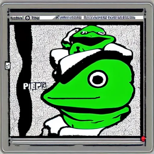 Prompt: 🐸 super rare pepe kek with feels good pepe frog meme 🐸 kek memetic algae fractal kek chaos super rare pepe meme frog kek 🐸