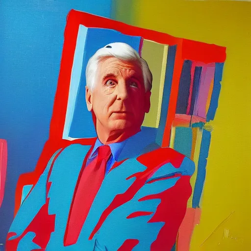 Prompt: leslie nielsen modern art