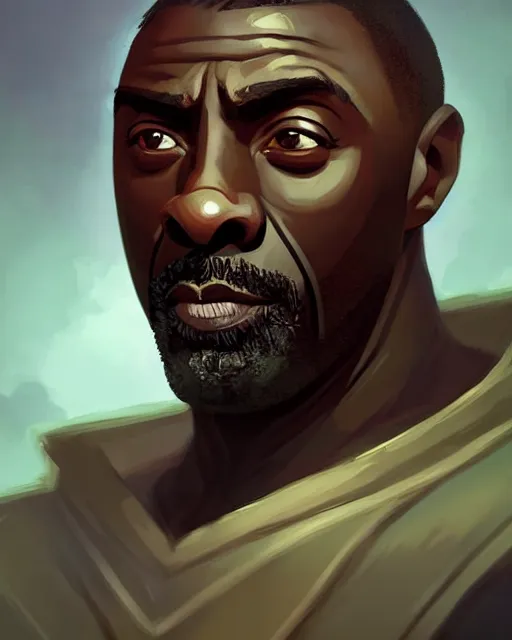 Image similar to cute little anthropomorphic idris elba, cute and adorable, pretty, beautiful, dnd character art portrait, matte fantasy painting, deviantart artstation, by jason felix by steve argyle by tyler jacobson by peter mohrbacher