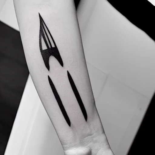 Image similar to minimal dagger tattoo