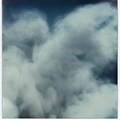 Image similar to polaroid of clouds of smoke that look like dancers, texture, lomography, fashion neon light