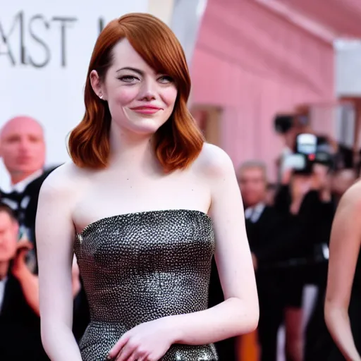 Image similar to A full body shot of Emma Stone wearing a nun dress , royality, high quality, fully detailed, 4k, in focus, detailed eyes