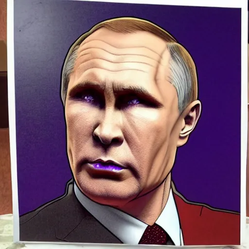 Prompt: thanos merged with putin