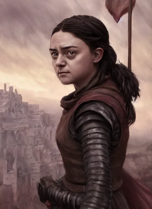 Image similar to arya stark, game of thrones, super highly detailed, professional digital painting, concept art, smooth, sharp focus, no blur, no dof, extreme illustration, unreal engine 5, photorealism, hd quality, 8 k resolution, cinema 4 d, 3 d, beautiful, cinematic, art by artgerm and greg rutkowski and alphonse mucha and loish and wlop