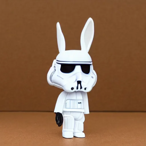 Prompt: white rabbit in style by star wars, more details,
