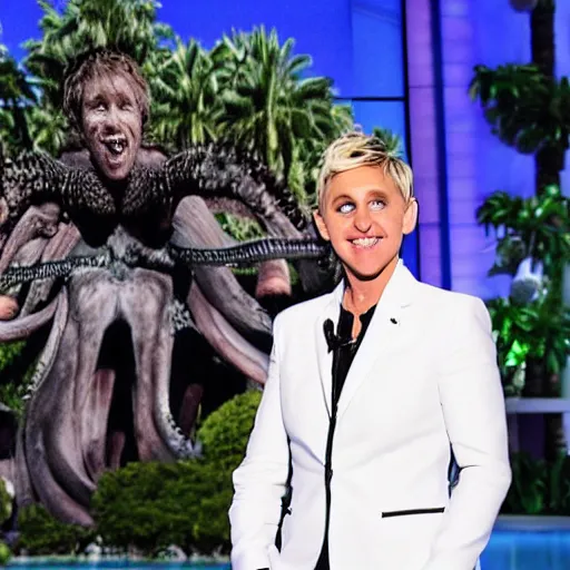 Image similar to ellen degeneres as medusa