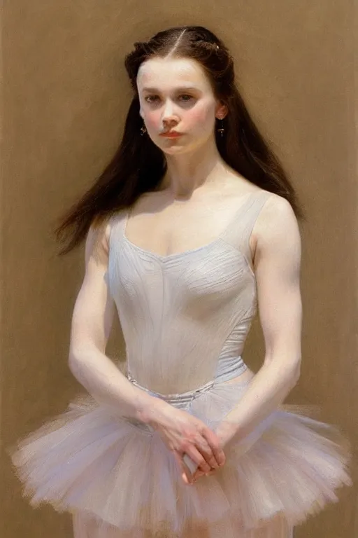 Image similar to portrait of a gorgeous graceful young southern prima ballerina, by donato giancola and berthold woltze.