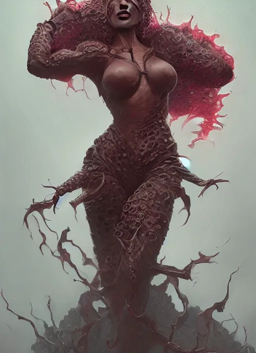 Image similar to a detailed full body portrait of the queen of blades, by dorian cleavenger, greg rutkowski, wlop, astri lohne, zdzisław beksinski trending on artstation