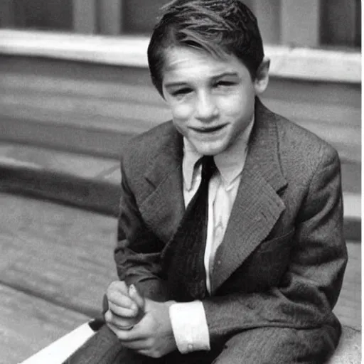 Prompt: robert de niro at age 1 0