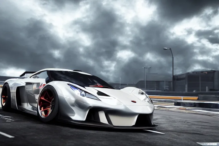 Image similar to photo wallpaper sport car gran turismo 7 forza horizon need for speed fast and furious 5 unreal engine supercar hypercar game concept car octane render, 4 khd 2 0 2 2 3 d cgi rtx style chrome reflexion global illumination ray tracing hdr arstation pixar and disney unreal