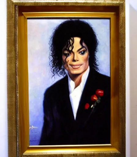 Image similar to portrait of michael jackson by ill cabot perry, high quality, high detail