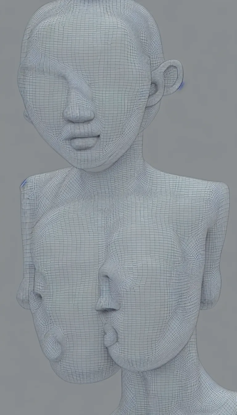 Image similar to 3 d wireframe of a beautiful woman