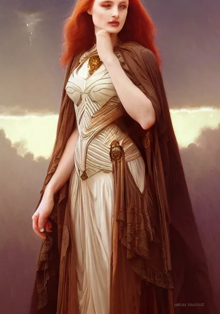 Image similar to sansa angeline jolie gessica chastain queen of death, intricate, elegant, highly detailed, digital painting, artstation, concept art, smooth, sharp focus, illustration, art by artgerm and greg rutkowski and alphonse mucha and william - adolphe bouguereau