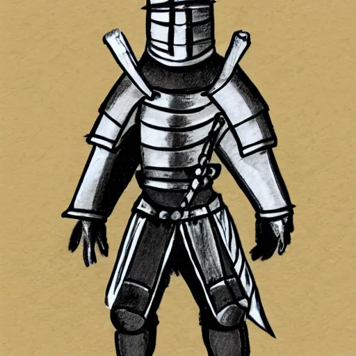 Prompt: poorly drawn knight