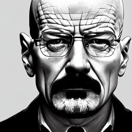 Image similar to walter white's face imprinted on snow, hyperdetailed, artstation, cgsociety, 8 k