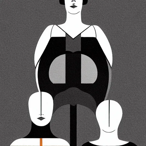 Image similar to bauhaus 1920 illustrations: NPC portrait simple illustration