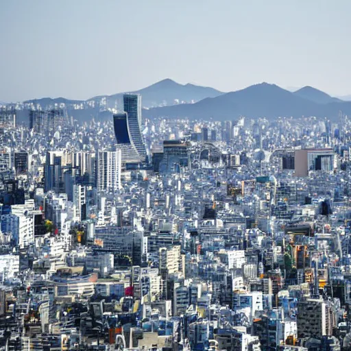 Prompt: city skyline in Japan