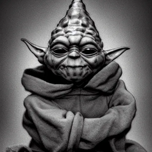 Image similar to conehead yoda skeleton