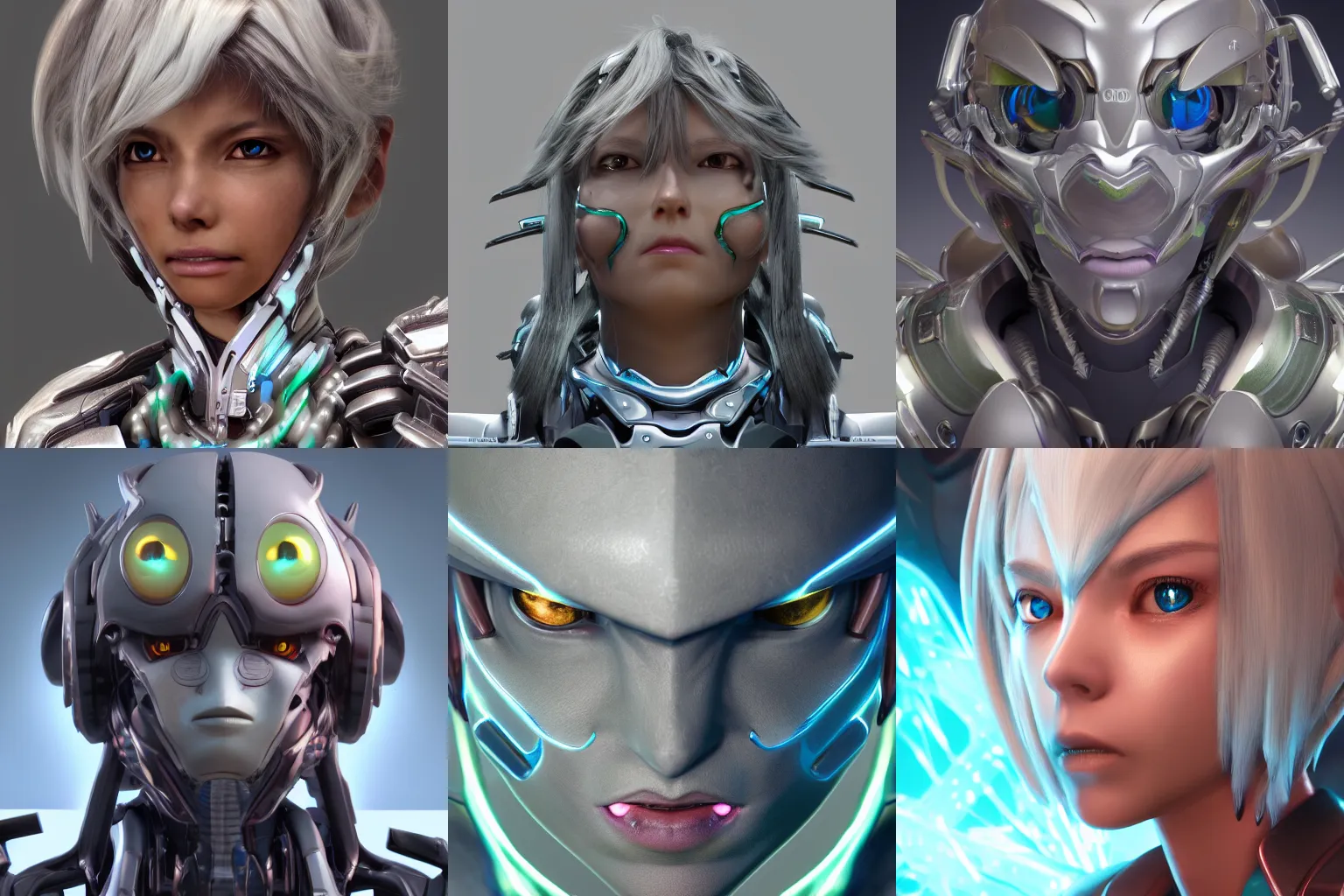 Prompt: closeup headshot of a cybernetic Xenoblade antagonist, bump mapping, global illumination, incredibly detailed, D&D boss, octane render, digital art by Norihiro Takami, trending on Artstation