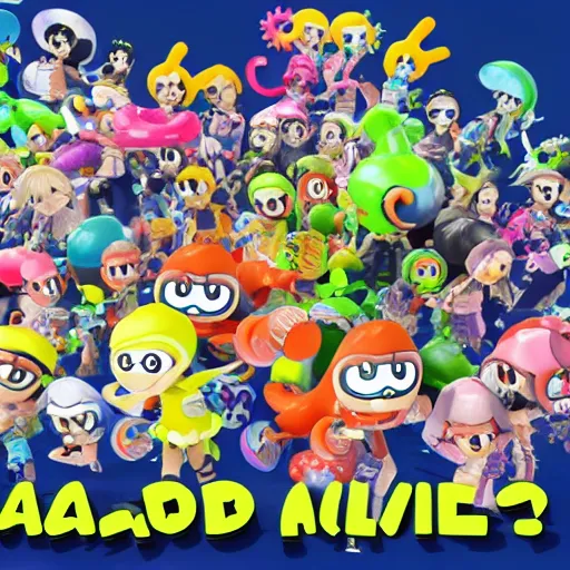 Image similar to splatoon but all the characters are hefty