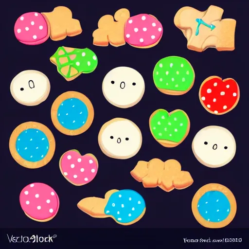 Image similar to cute cookies,vector