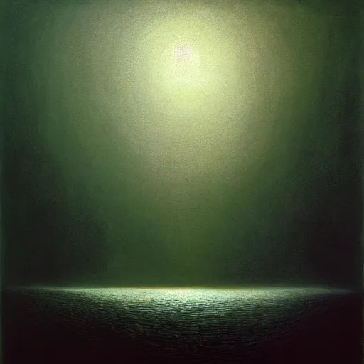 Prompt: when the abyss looks back at you. by zdzislaw beksinski, hyperrealistic photorealism acrylic on canvas, resembling a high - resolution photograph