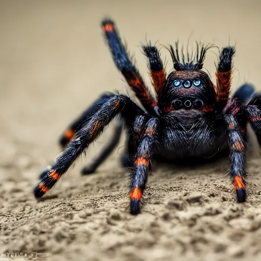 Image similar to dog spider hybrid, bold natural colors, national geographic photography, masterpiece, in - frame, canon eos r 3, f / 1. 4, iso 2 0 0, 1 / 1 6 0 s, 8 k, raw, unedited, symmetrical balance