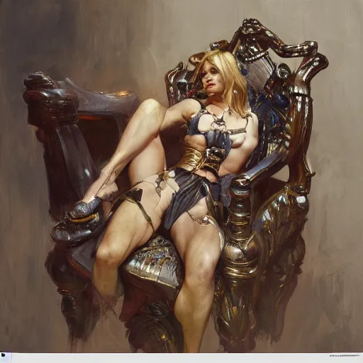 Image similar to highly detailed chair in the form of a margot robbie, art by donato giancola, eugene delacroix, ruan jia, carl larsson, peter mohrbacher. trending on artstation, intricate details, energetic composition, concept art, illustration, elegant art, global illumination