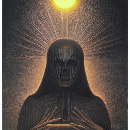 Image similar to the queen of the sun by zdzisław beksiński, jeffrey smith and h.r. giger, oil on canvas, XF IQ4, f/1.4, ISO 200, 1/160s, 8K, RAW, unedited, symmetrical balance, in-frame