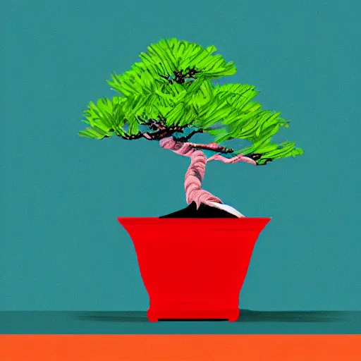 Image similar to bonsai tree but minimalistic concept art by frank stella gilleard james, whalen tom, colorful, soft light, trending on artstation, minimalism