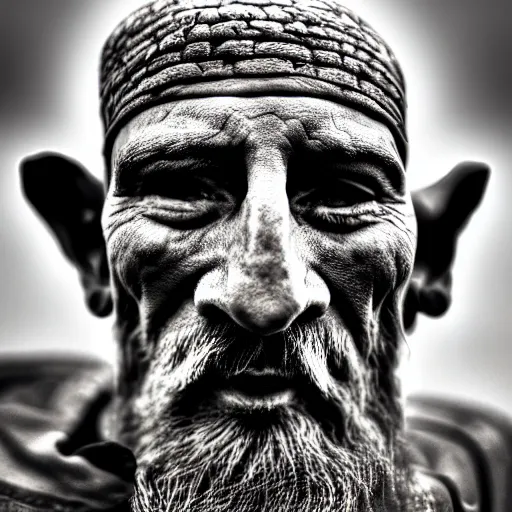 Image similar to Photography of 1000 years old man with highly detailed 1000 years old face