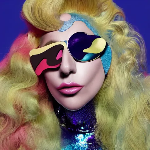 Image similar to lady gaga artpop act 2 album cover shot by nick knight, full body, artpop, jeff koons, canon, highly realistic. high resolution. highly detailed. dramatic. 8 k. 4 k.