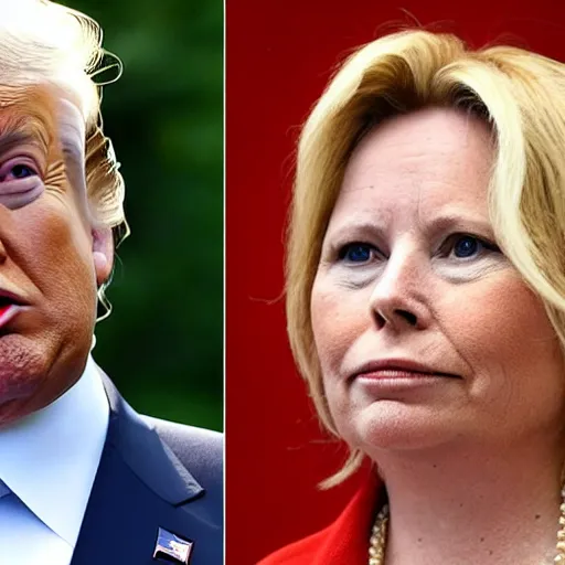 Prompt: donald trump endorsing liz cheney from faraway distance