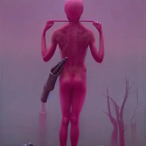 Image similar to pink capitalism painted by zdzisław beksinski, capitalism realism, hyper detailed, 4 k