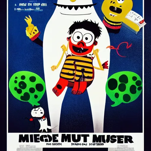 Image similar to little mr monster by richard hargreaves and jim henson, movie poster