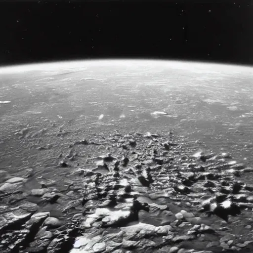 Prompt: ansel adams photograph taken in space