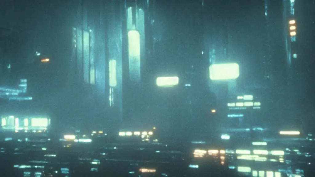 Image similar to a screenshot of blade runner